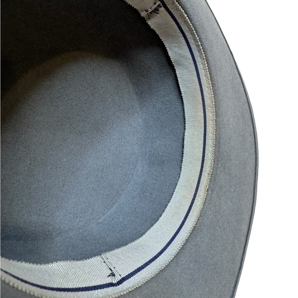 Vintage Women’s Hat Gray Felted Wool Flat Top German By H.T.B. Hutmanufaktur EUC - Picture 8 of 9